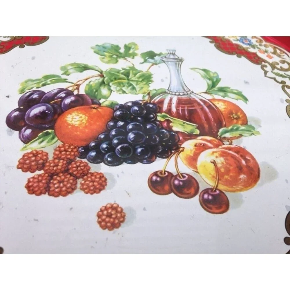 Vintage Serving Tray Daher Decorated Ware Made in England Floral Wine Jug
